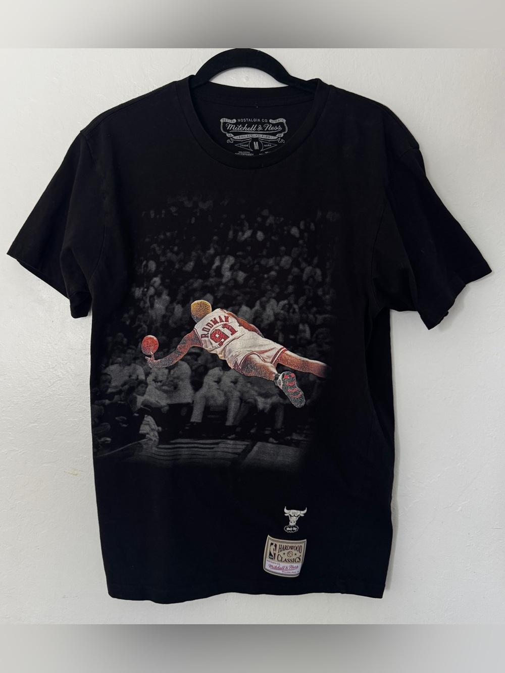 Mitchell & Ness Dennis Rodman Men Medium T-shirt Chicago Bulls Hardwood Classics